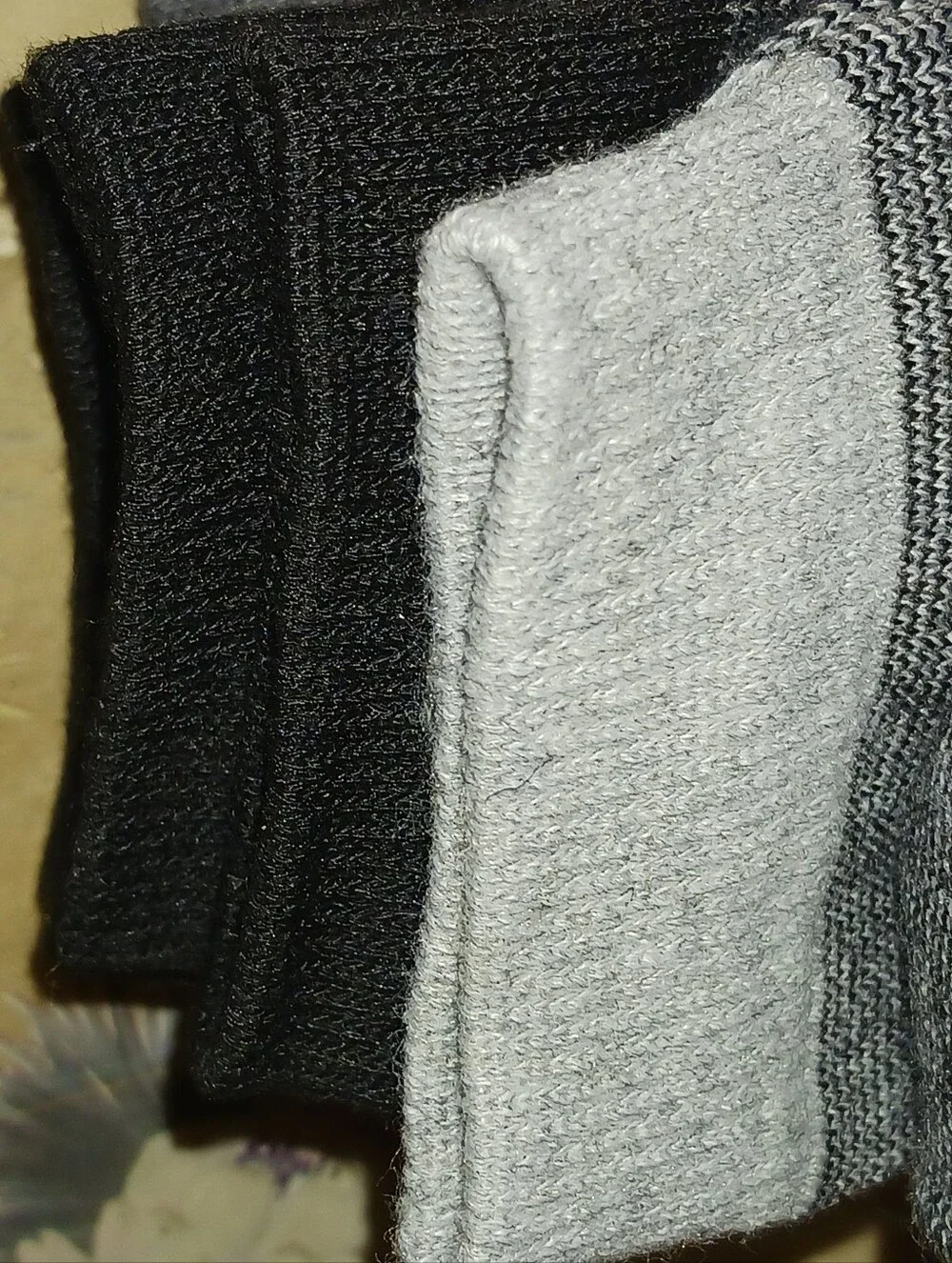BCBGeneration Vince Camuto Black Grey Metallic Crew Socks Sparkle Thin Stripes